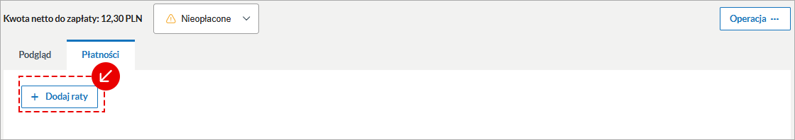 Ekran wysyłania faktury